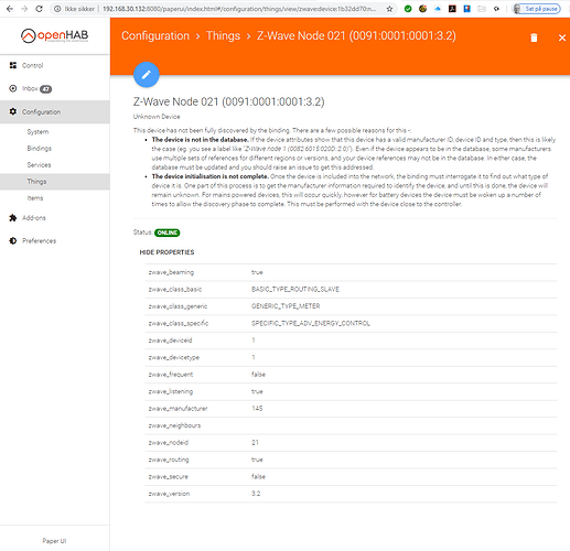 OpenHab Z-wave kamstrup