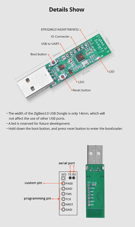 ITead Zigbee 3 0 USB Dongle stick adapter Based On Silicon Labs ITead Zigbee 3 0 USB Dongle stick adapter Based On Silicon Labs