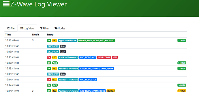 Screenshot LogViewer