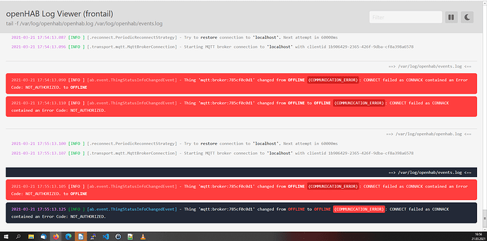 OpenHab3_Error