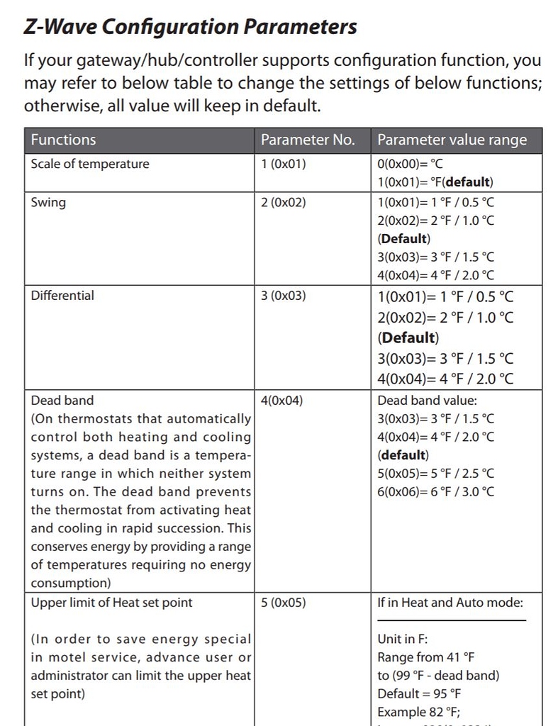 Remotec ZTS500 Parameters Bindings openHAB Community