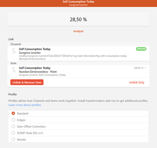 self_consumption in openHAB 4